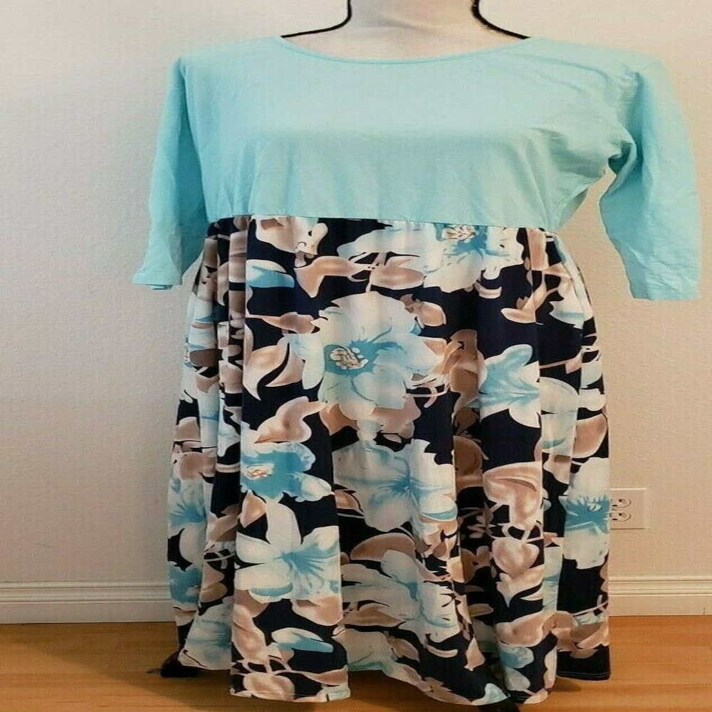 DUNEA Women's Maxi Dress Floral Printed Autumn 3/4